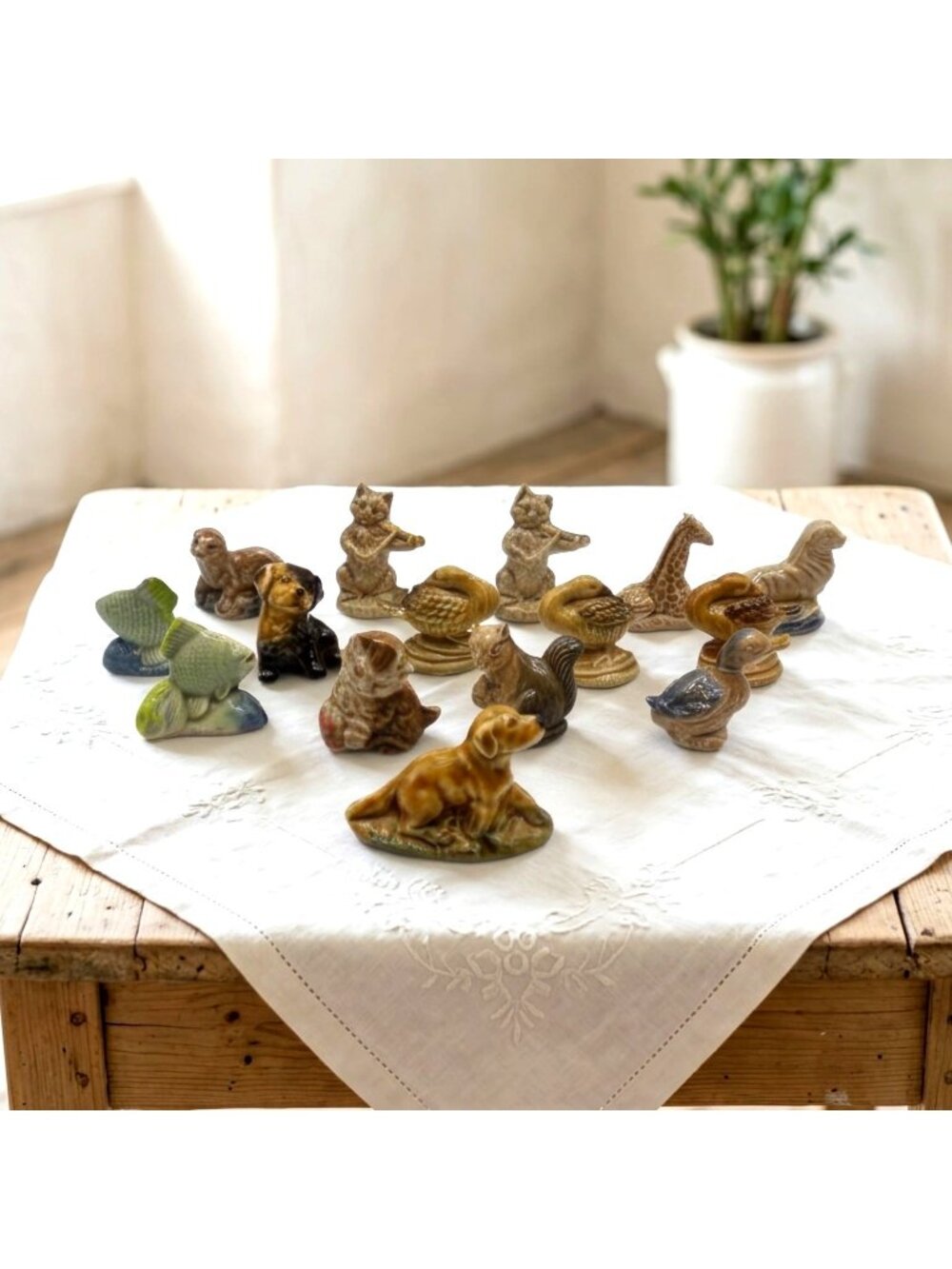Wade Whimsies Animal Figurine Lot of 15 Red Rose Tea England Vintage - AS IS